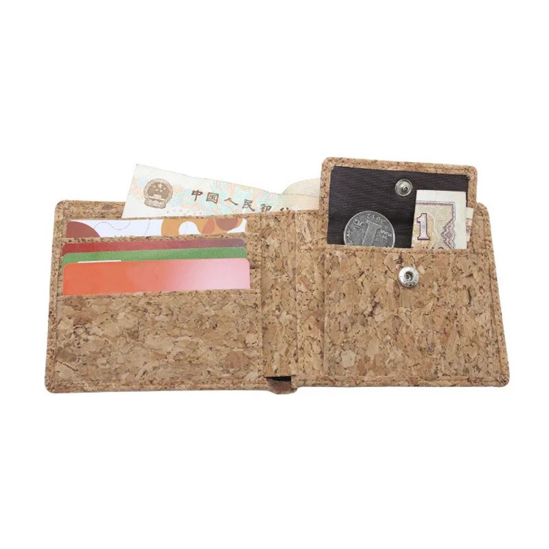 New Cork Short Coin Purse Wallet Men Women Fashion ID Business Card Holder European Mini Money Bag Environmental Friendly Wallet