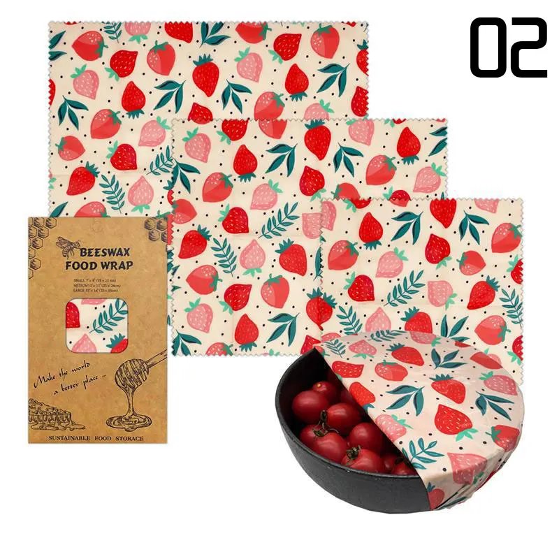 Reusable Food Fresh Keeping Cloth Organic Storage Natural Food Grade Beeswax Food Wrap Eco Friendly Kitchen Food Packaging Paper