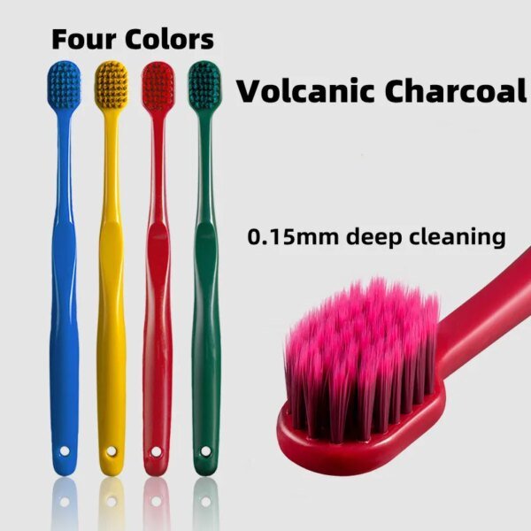 Volcanic Charcoal Toothbrush | Soft, Eco-Friendly, Portable - Image 4