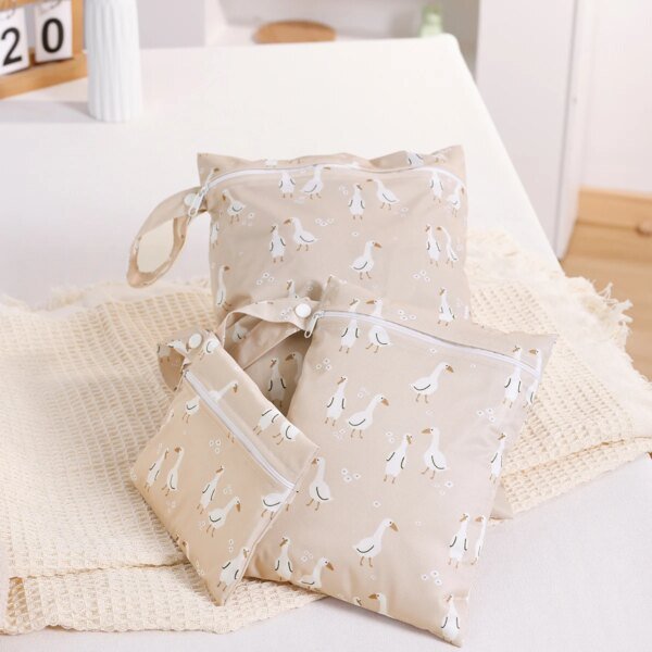 3PCS Recycled Fabric Waterproof Bag Portable - Image 4