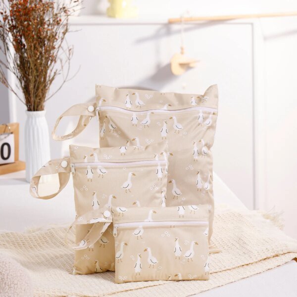 3PCS Recycled Fabric Waterproof Bag Portable
