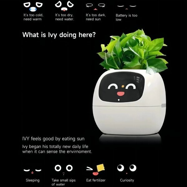 Smart Planter | 49+ Expressions, 7 Sensors & AI Chips for Easy, Fun Plant Care - Image 4