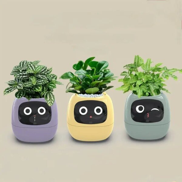 Smart Planter | 49+ Expressions, 7 Sensors & AI Chips for Easy, Fun Plant Care